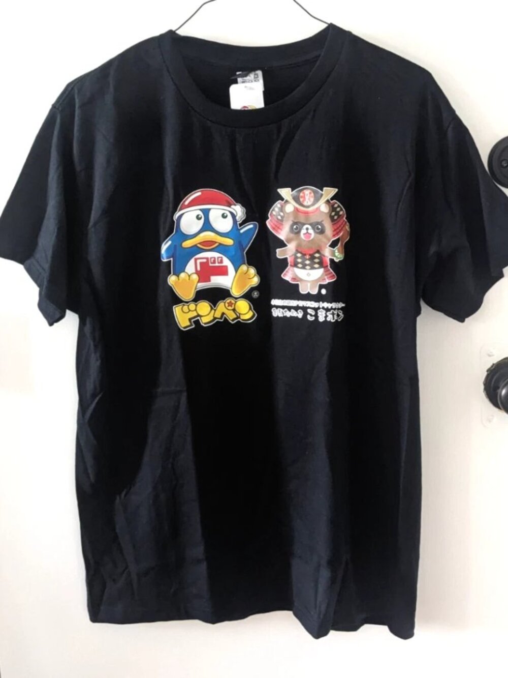 Donki Don Quijote Komapon black t-shirt top adult unisex XL Komatsushima Japan
